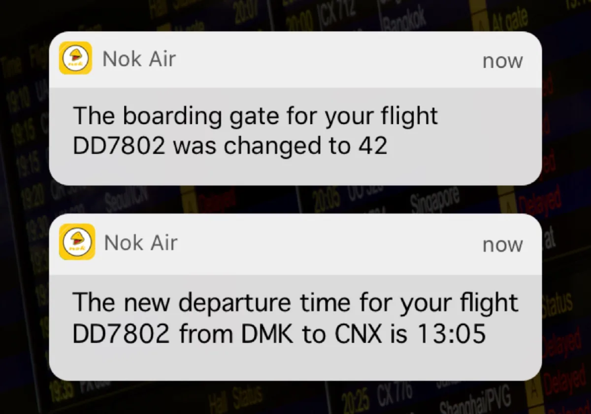 Notifications en temps réel pour passagers
