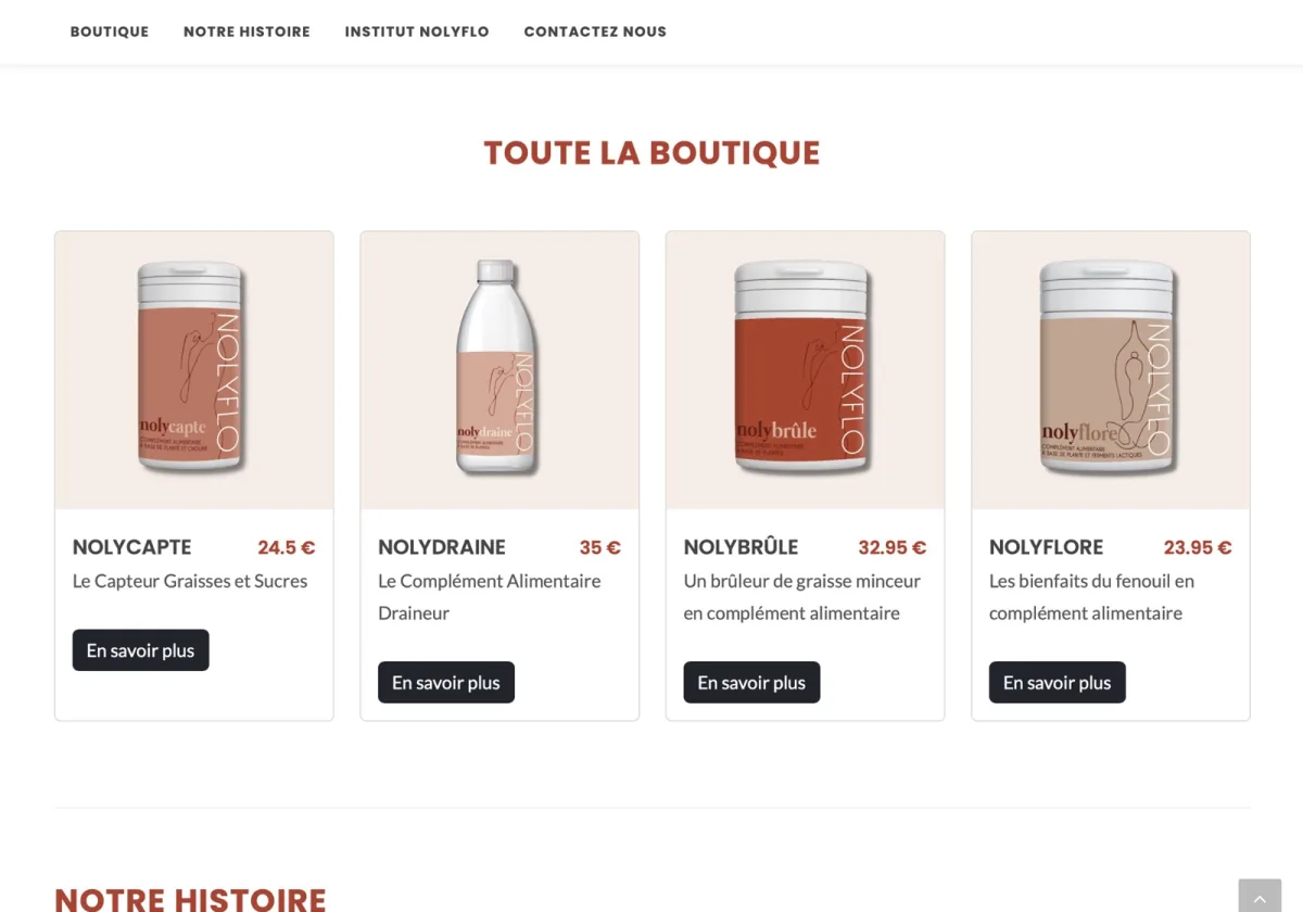Boutique en ligne de compléments alimentaires