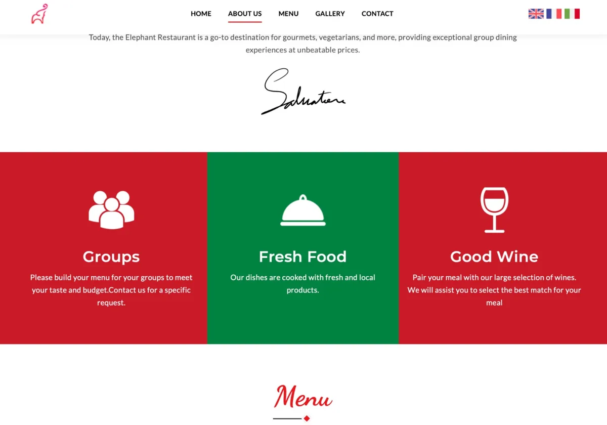 Restaurant Website